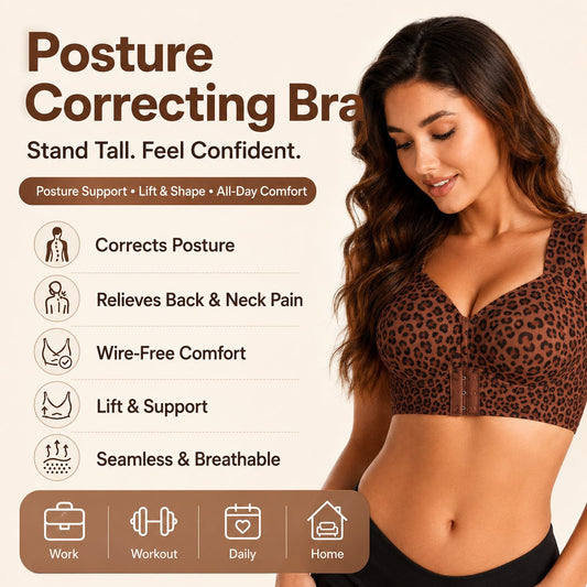🖤Front Closure Posture Corrector Wireless Support Bra