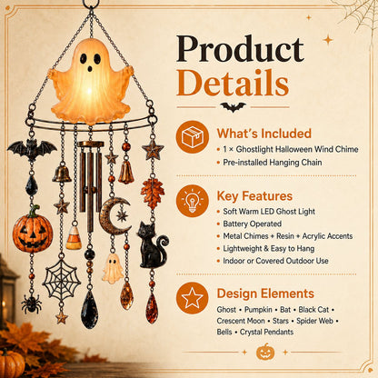 🔥Early Halloween Hot Sale 49% OFF👻 Haunted Glow Ghost Wind Chime